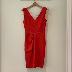 Red Reiss Alessandra-tailored dress